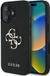 Guess Grained Classic Logo - Hoesje voor iPhone 16 - Noir