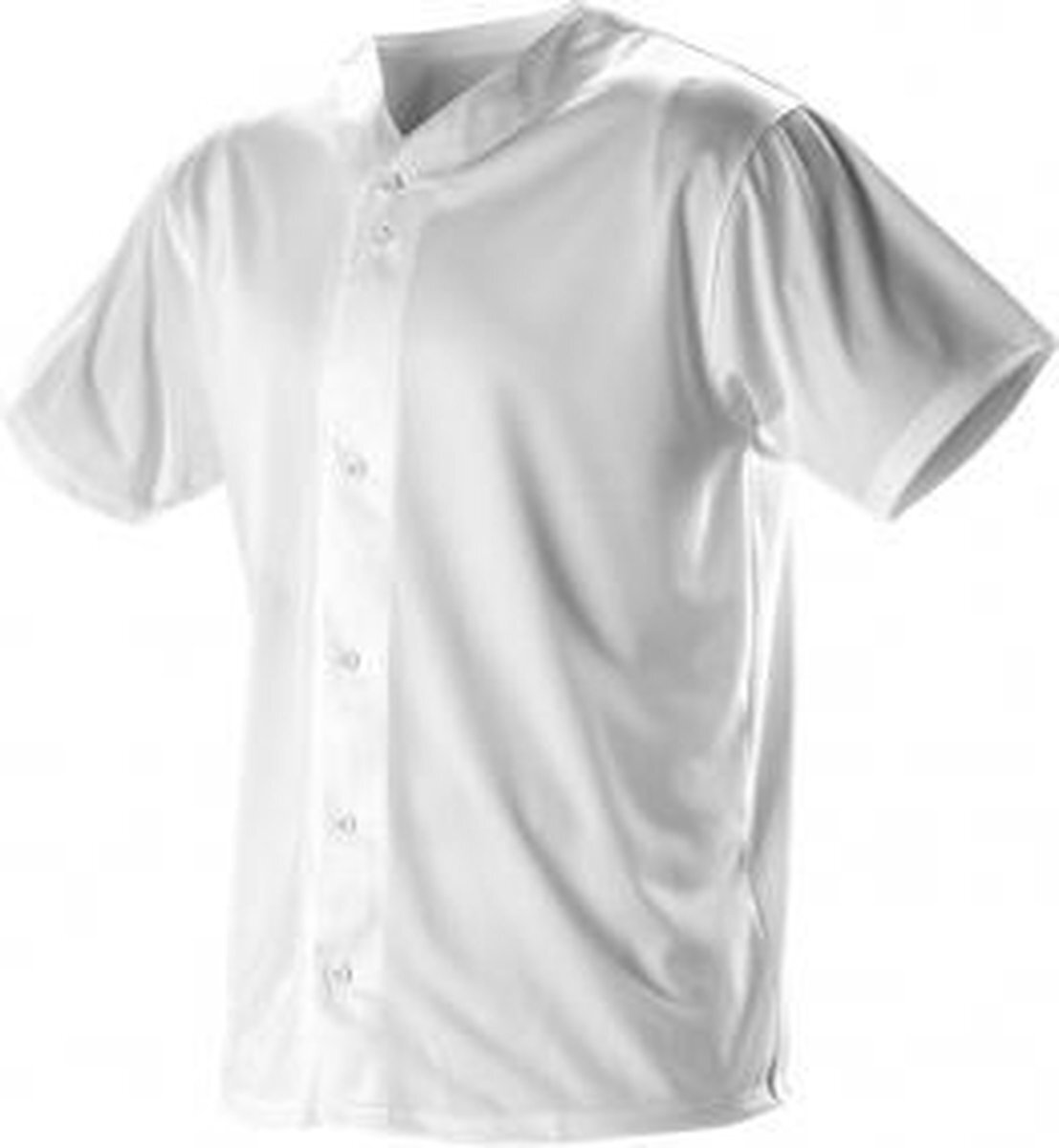 Alleson Athletic Full Button Lightweight Baseball Jersey - White - XL