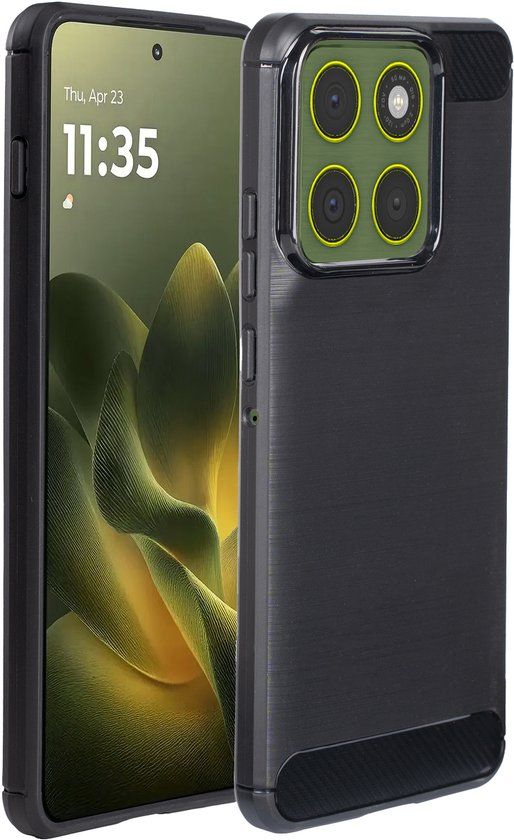 imoshion Hoesje - Geschikt voor Motorola Edge 70 - Brushed Backcover - Zwart