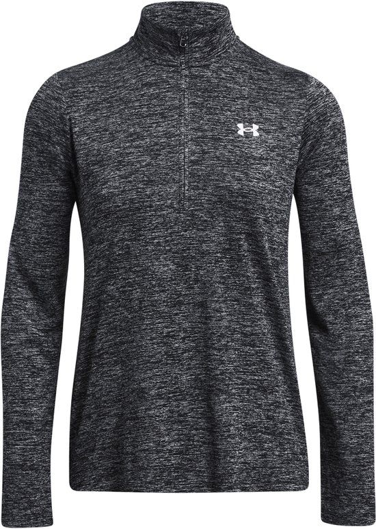 Under Armour Tech 1/2 Zip- Twist Dames Sportshirt - Zwart - Maat S