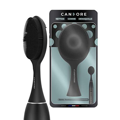 Candore – Opzetborstels Stick One Silicon Black Carbon Infused | Recycling Programma | Peeling | Reiniging | Compatibel met Philips elektrische tandenborstel geldig voor Sonicare