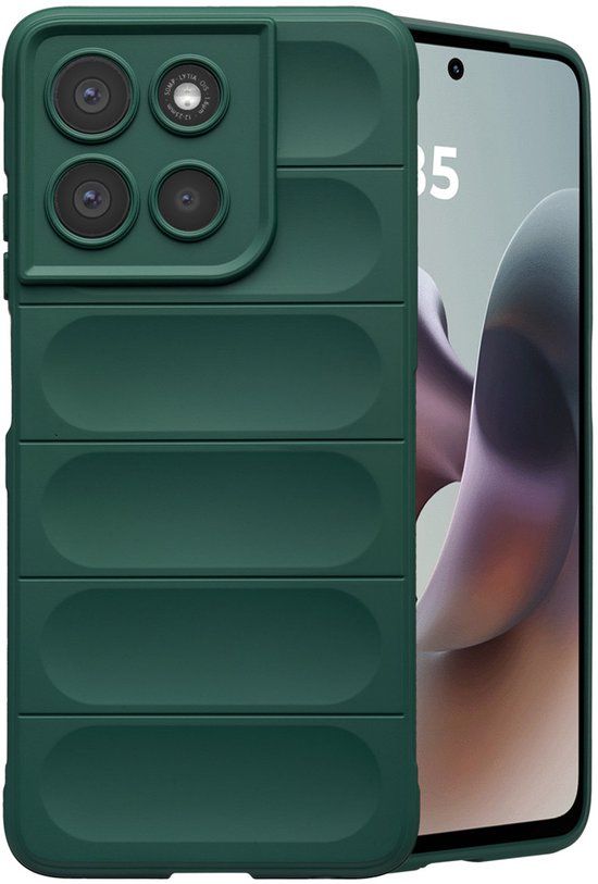 imoshion EasyGrip Backcover - Donkergroen - Geschikt voor Motorola Moto G56