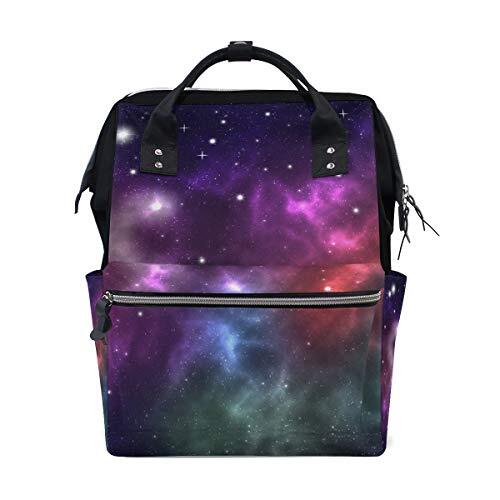 MONTOJ Galaxy Sky Universe Patroon canvas Reistas Campus Rugzak