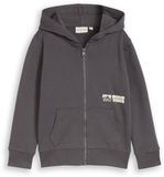 Tom Tailor Hoodie-sweatjack met print op de rug - Maat 116/122 - dark urban grey