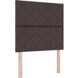 Tête de lit LED marron 100 cm tissu
