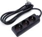 BES LED Stekkerdoos - 3 Stopcontacten - 1.5 Meter - Zwart
