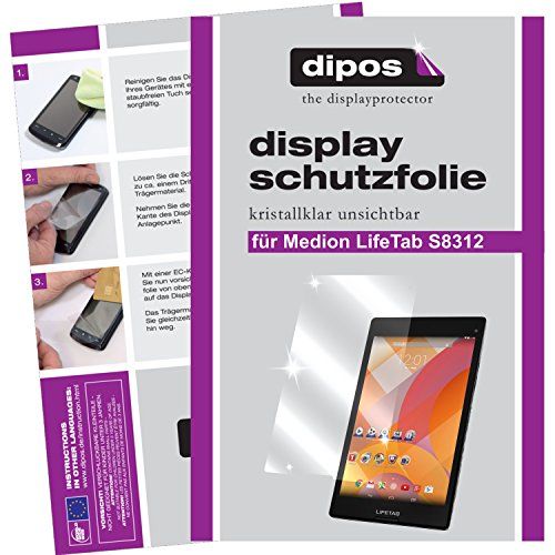 dipos I 2X beschermfolie helder compatibel met Medion Lifetab S8312 (MD 98989) folie schermbeschermfolie