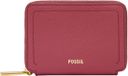 FOSSIL Logan Zip Around Card Case RFID Kaarthoes Leer Roze
