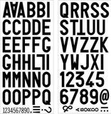 Quattroerre 4R Quattroerre.it Quattroerre 1221 letterset, zelfklevend, kentekenplaat, zwart