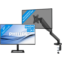 Philips 27E1N1600AE/00 + BlueBuilt Monitorarm Gasveer voor 1 Monitor