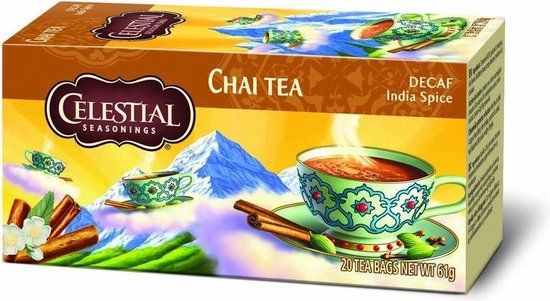 Celestial Seasonings India Spice Chai Tea Decaf 20ST