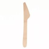 Papstar 25 Houten Messen 'Pure' 16,5 cm
