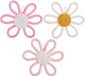 Œuvre d'art bohème - Fleurs tissées - Macramé - Décoration murale pour chambres d'enfants - Coton - Affiche suspendue