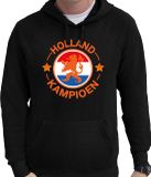 Bellatio Decorations Shoppartners Bv Zwarte fan hoodie voor heren - Holland kampioen met leeuw - Nederland supporter - EK/ WK hooded sweater / outfit S