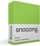 Snoozing flanel topper hoeslaken - Lits-jumeaux (180x210/220 cm) - rood