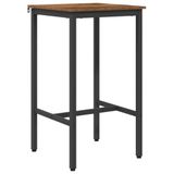 vidaXL Bartafel Bewerkt Hout Oud Hout Rechthoekig 52 x 52 x 110 cm