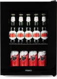 PRIMO PR193BC Drankkoelkast - Minibar - Mini Koelkast - Glazen deur - 33L - C - Zwart