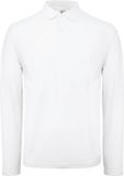 B&C ID.001 Men's long-sleeve polo shirt CGPUI12 - White - XXL