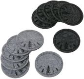 Boltze Home Onderzetter Oslo 6-delig D10cm Vilt Grijs