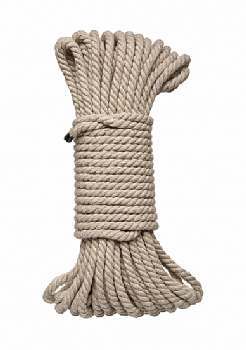 Doc Johnson KINK - Hogtied - Bind & Tie - 6mm Hemp Bondage Rope - 50 Fee