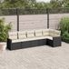 Maison Exclusive - Ensemble de jardin d'extérieur, 6 pièces, avec coussins, noir, en polyrotin