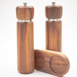 OEM Bol Peper Zoutmolen Acaciahout Set - 22 cm - Houten Zout- en Pepermolen