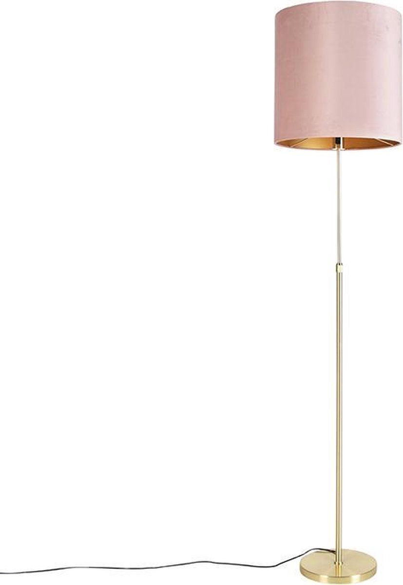 QAZQA Parte FL - Landelijke Vloerlamp - Roze - H 186.5 cm