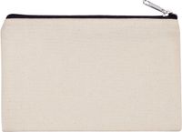 Kimood Clutch van canvaskatoen - NATURAL / BLACK
