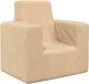 vidaXL Banc enfant peluche douce crème
