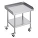 VEVOR 24 x 28 x 30 Inch Commercieel Voedsel 4 Wielen, 3-zijdige Backsplash Heavy Duty Prep Werktafel, Metalen Werktafel voor Restaurant Thuis Hotel