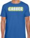 Bellatio Decorations Verkleed t-shirt heren - gabber - blauw - foute party/carnaval - vriend/maat M
