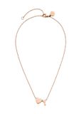 PURELEI Ketting Letter Heart Y Roségoud Roestvrij staal 55 cm