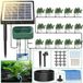 Système d'irrigation goutte à goutte - Fonctionnement solaire - Minuterie automatique - Livré avec 15 mètres de tuyau d'arrosage - Idéal pour les plantes en pot