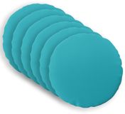 vidaXL - Kussensloop - 6 pcs - HEERLEN - Turquoise - Ø 30 cm - Polyester