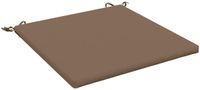 vidaXL - Zitkussen - SOEST - 100% Polyester - Taupe - 60 x 60 x 3 cm