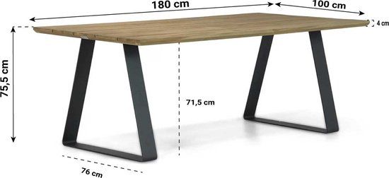 Santika Furniture Novita/Palta 180 cm dining tuinset 5-delig grijs-antraciet wicker 4 zitplekken inclusief kussen