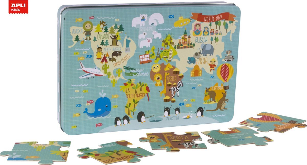Apli Kids Apli wereldkaart puzzel