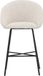 Hioshop Velvet barstoel - wit - set van 2
