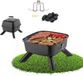 OEM Bol 2-in-1 Elektrische Kogelbarbecue - Hybride BBQ voor Balkon, 2000 Watt, Zwart