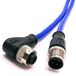 Mueller Electric C4AD81M005 Connecteur capteur/actionneur M12 4 broches mâle droit, femelle coudée 5m