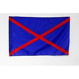 AZ FLAG Vlag Karting blauw met rode schuinkruis 90x60 cm