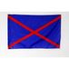AZ FLAG Vlag Karting blauw met rode schuinkruis 90x60 cm