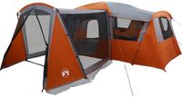 vidaXL Familietent - 20 personen - Grijs en Oranje