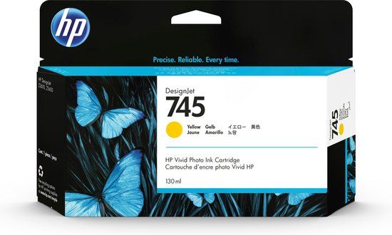HP 745 Gele DesignJet Inktcartridge - 130 ml