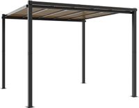 vidaXL Tuinpaviljoen 3x3m Aluminium Antraciet
