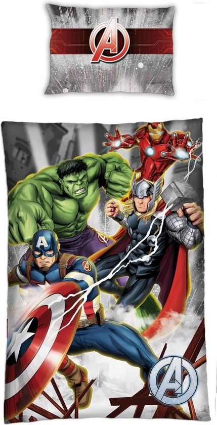 4KidsOnly Marvel Avengers Dekbedovertrek Lightning - 140 x 200 cm - Polyester