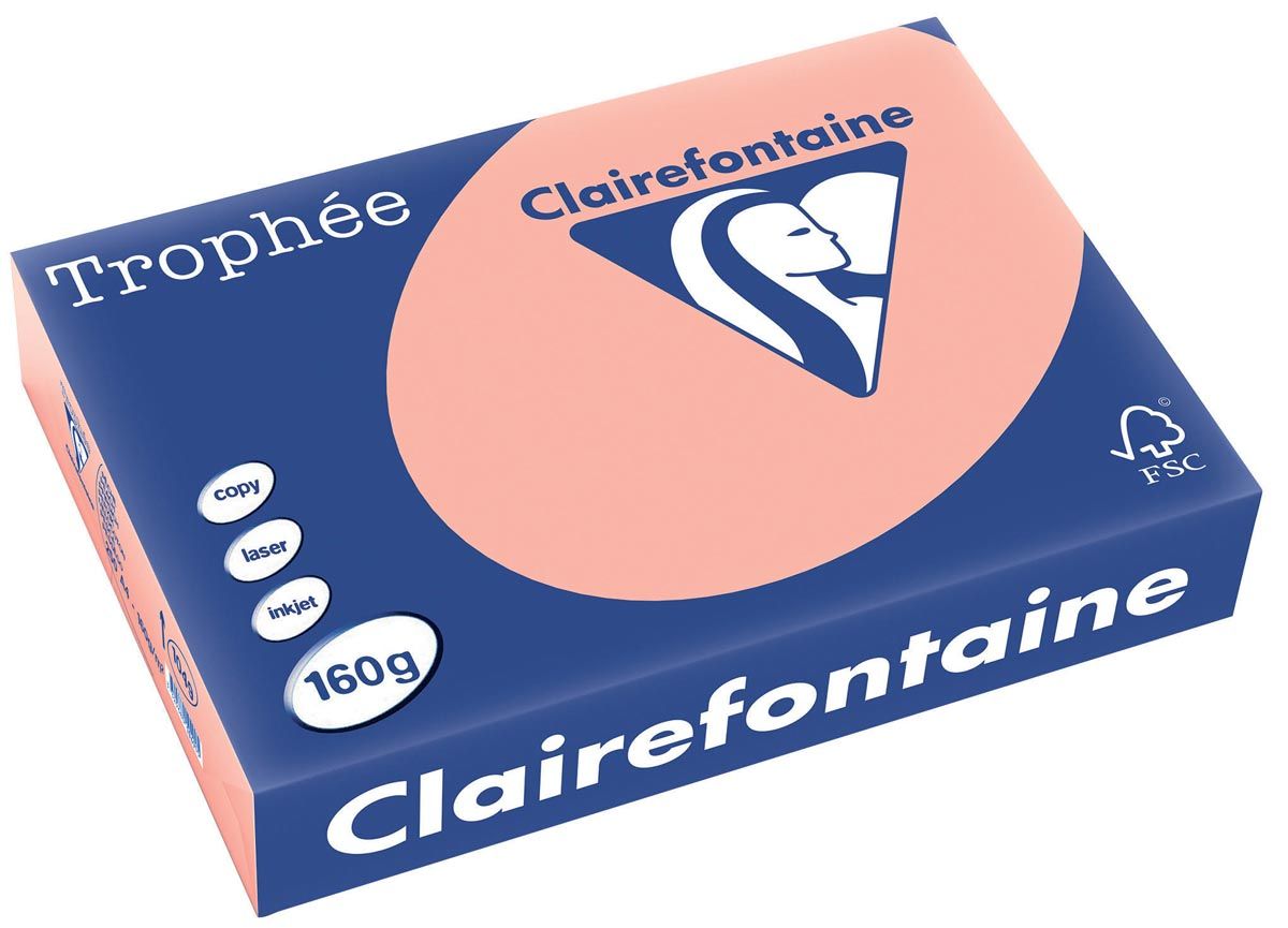 Clairefontaine Trophée Pastel A4 perzik 160 g 250 vel