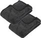 Atmosphera Fleece deken of plaid harig - 2x - antraciet - 130 x 180 cm - polyester