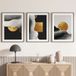 Lot de 3 affiches / posters triptyque - abstrait - 3 affiches - 30x40 cm (cadres non fournis) - bordure noire