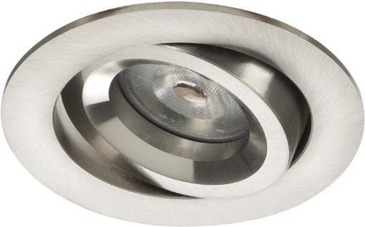 Philips Mika LED Inbouwspot - Rond RVS Look - Dimbaar - 4W - Extra Warm Wit